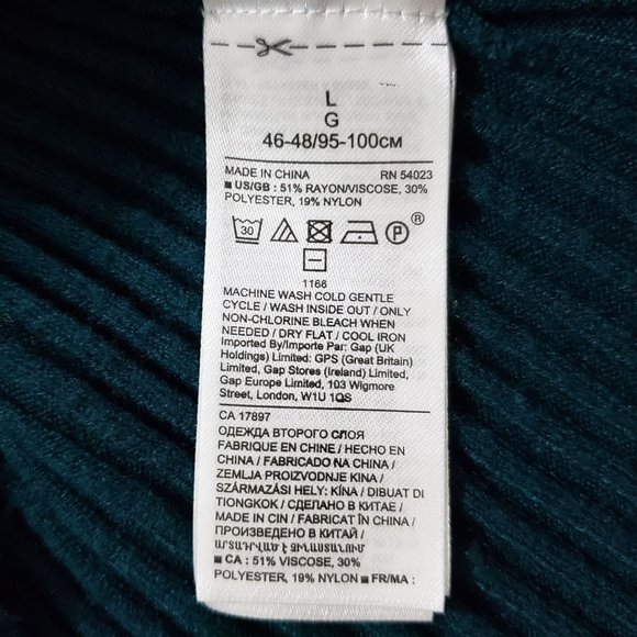 Banana Republic Women's Large Mock Neck Long Sleeve Sweater Green - Picture 9 of 9